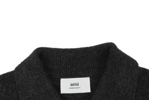 Ami Heart Logo Polo Sweater Collar