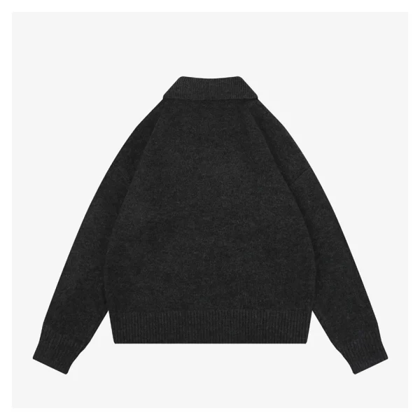 Ami Heart Logo Polo Sweater Back view