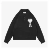 Ami Heart Logo Polo Sweater