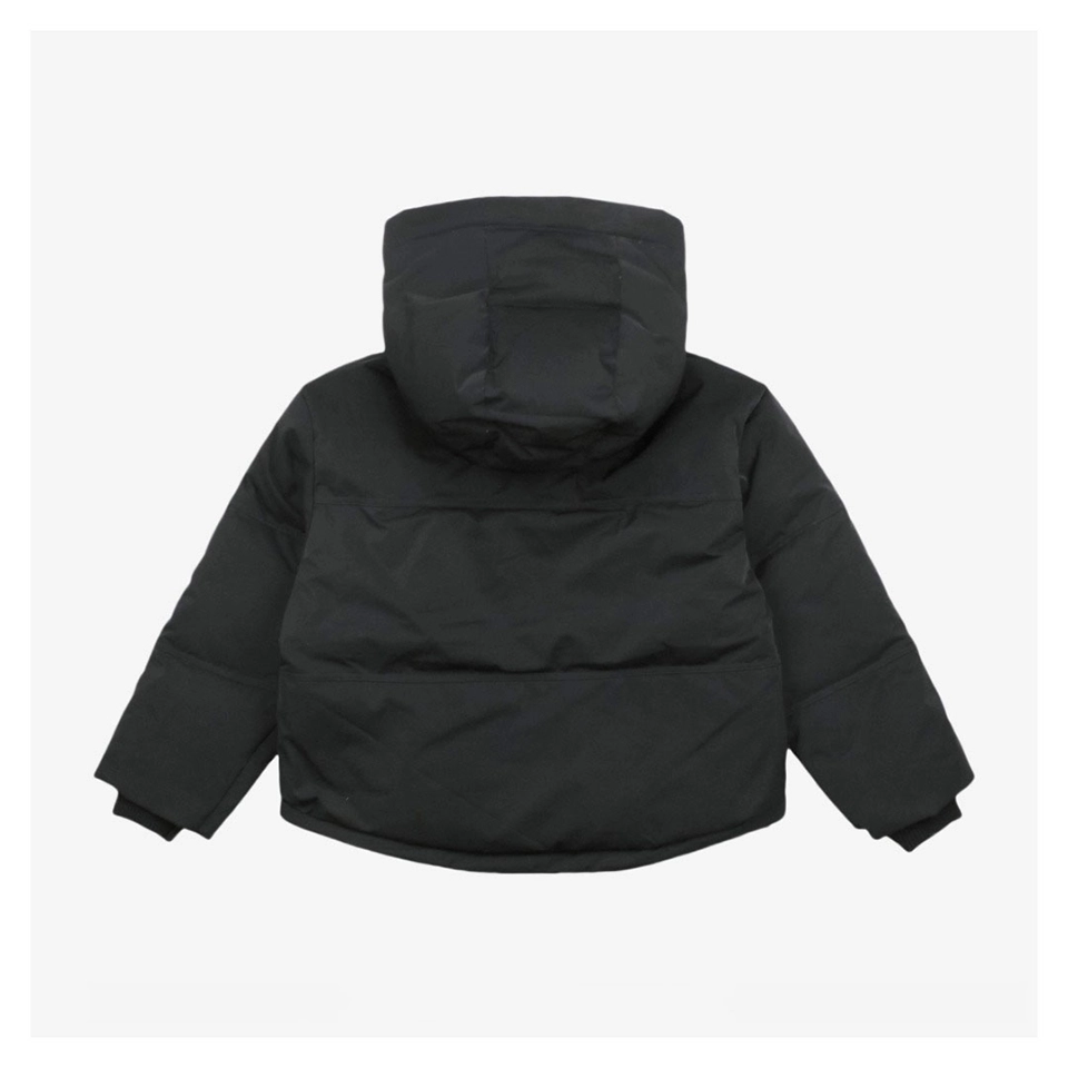 Ami Paris Heart Logo Oversized Short Puffer Jacket Black Back view