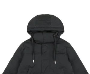 Ami Paris Heart Logo Oversized Short Puffer Jacket Black