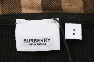 BBry Check Hood Flannel-Trim Hoodie Black Brand label