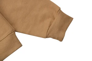 BBry Check Hood Flannel-Trim Hoodie Brown Cuff