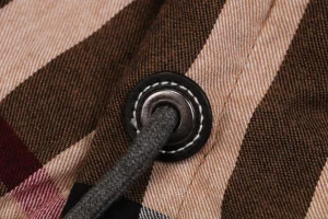 BBry Check Hooded Zip-Up Jacket