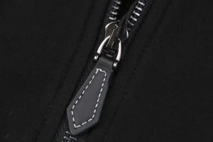 BBry Check Hooded Zip-Up Jacket Black Zipper puller