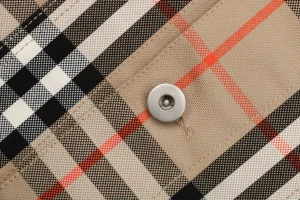 BBry Checked Cotton Two-Pocket Jacket Button