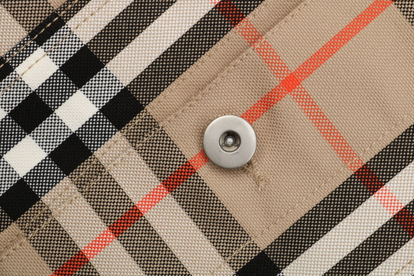 BBry Checked Cotton Two-Pocket Jacket Button