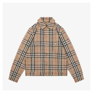 BBry Checked Cotton Two-Pocket Jacket Front view
