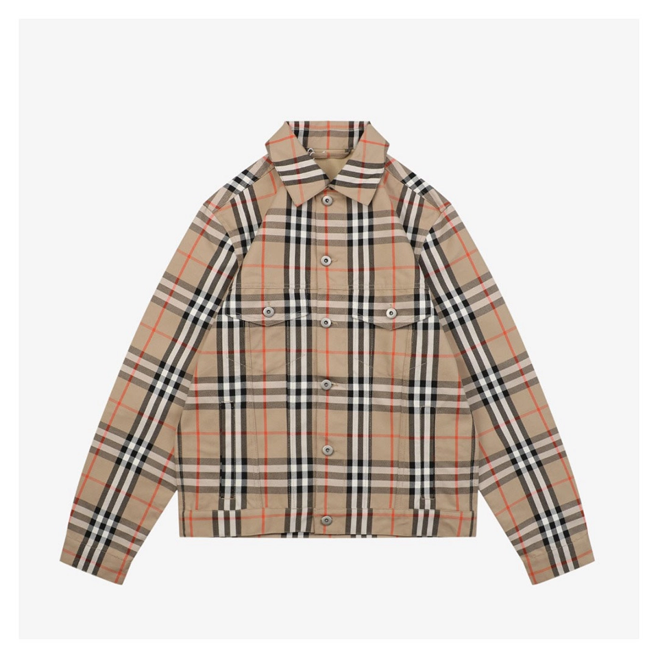 BBry Checked Cotton Two-Pocket Jacket Front view
