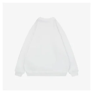 BBry Checkered Knight Graphic Crewneck Sweatshirt White Back view