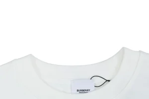 BBry Colorful Knight Embroidered Crewneck Sweatshirt White Collar
