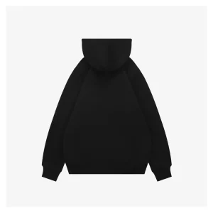 BBry Multicolor Equestrian Print Hoodie Black Back view