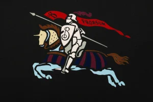 BBry Multicolor Equestrian Print Hoodie Black Front Print