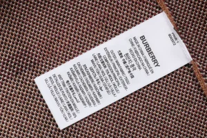 BBry Oversized Check Wool Cardigan Wash label