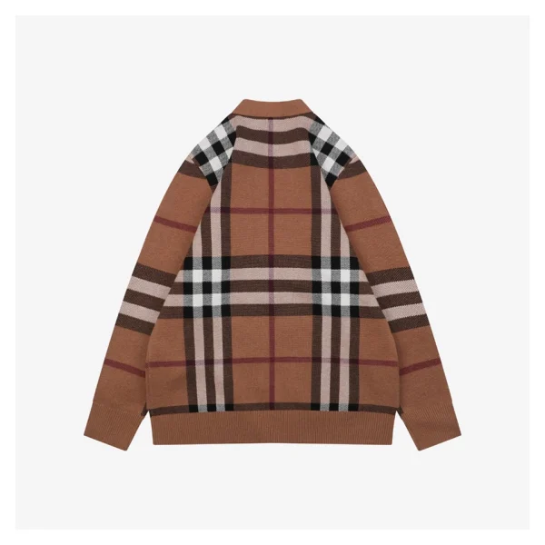 BBry Oversized Check Wool Cardigan Back view