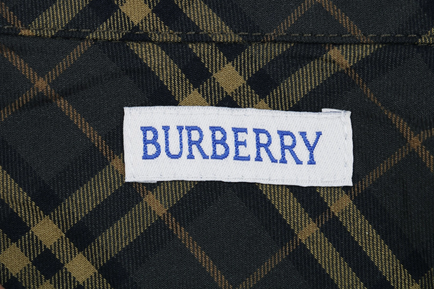 BBry Shield Plaid Twill Shirt Brand label