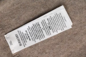 BBry Signature Hem Cashmere Cardigan Wash label