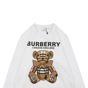 BBry Teddy Appliqué Crewneck Sweatshirt White