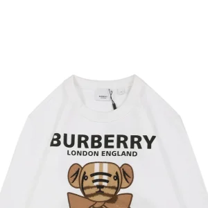 BBry Teddy Appliqué Crewneck Sweatshirt White