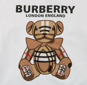 BBry Teddy Appliqué Crewneck Sweatshirt White Front Print