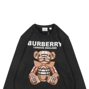 BBry Teddy Appliqué Crewneck Sweatshirt Black