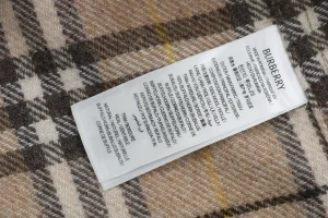 BBry Wool Check Two-Pocket Shirt Wash label