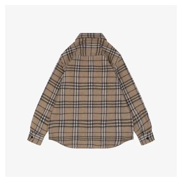 BBry Wool Check Two-Pocket Shirt Back view