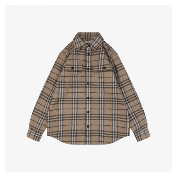 BBry Wool Check Two-Pocket Shirt Front view