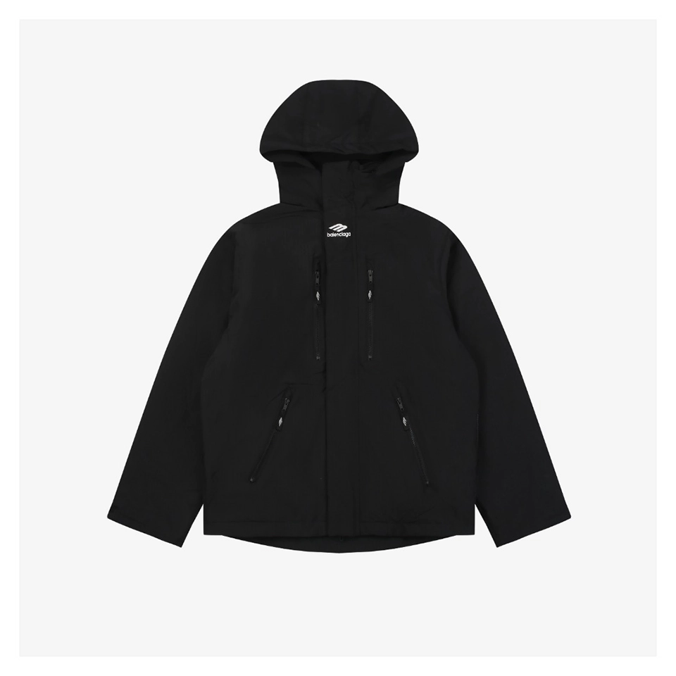Balenciaga 3B Ski Hooded Down Jacket Front view