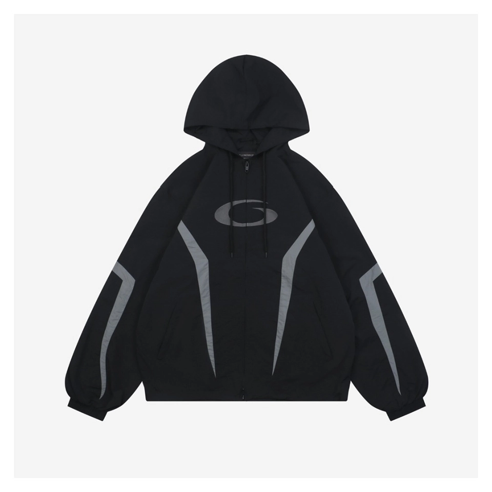 Balenciaga Circular Line Hooded Jacket Front view