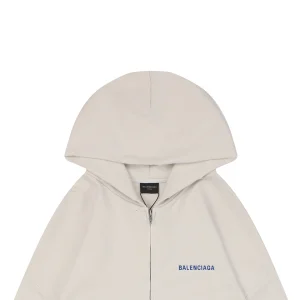 Balenciaga Front Small Back Large Embroidered Hoodie