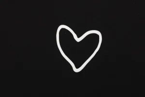 Balenciaga Heart Logo Silicone Printed Hoodie Front Print