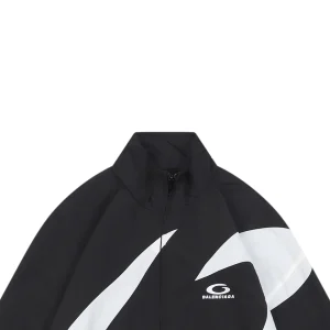 Balenciaga Oversized Circular Panel High-Neck Jacket
