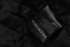 Balenciaga Tiger Stripe Teddy Fleece Zip-Up Jacket Wash label