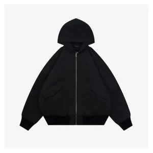 Blcg Panelled Hooded Padded Jacket Front view