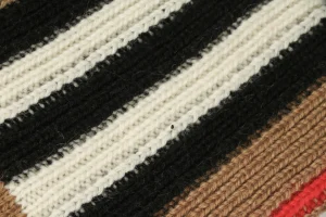 Burberry Check Ribbed Crewneck Sweater Brown