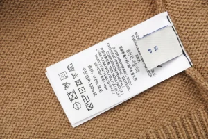 Burberry Check Ribbed Crewneck Sweater Brown Wash label