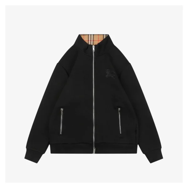 Burberry Equestrian Knight Embroidered Air Cotton Zip Jacket Front view