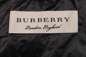 Burberry Matte Hooded Down with Arm Patch Jacket #2505 Black Brand label