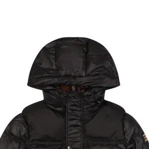 Burberry Matte Hooded Down with Arm Patch Jacket #2505 Black
