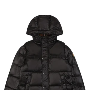 Burberry Matte Hooded Down with Arm Patch Jacket #2505 Black