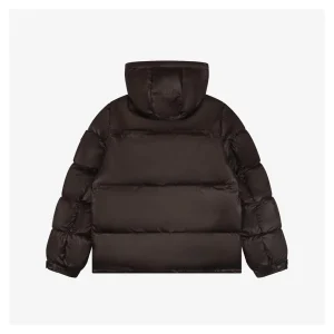 Burberry Matte Hooded Down with Arm Patch Jacket #2505 Brown Back view