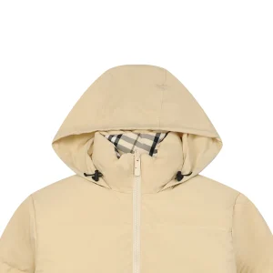 Burberry Script Logo Check Reversible Down Jacket