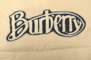 Burberry Script Logo Check Reversible Down Jacket Back Brand