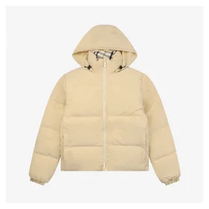 Burberry Script Logo Check Reversible Down Jacket Front view