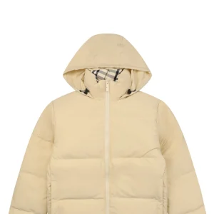 Burberry Script Logo Check Reversible Down Jacket
