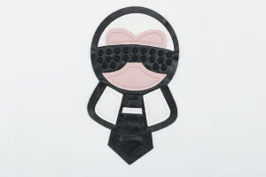 F Karl Lagerfeld Patch Embroidered Crewneck Sweatshirt White Front Print