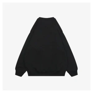 F Karl Lagerfeld Patch Embroidered Crewneck Sweatshirt Black Back view
