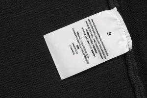 Fear Of God Essentials 1977 Flocked Hoodie Knit Sweater Black Wash label