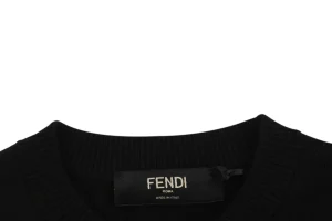 Fendi Embossed FF Logo Wool Sweater Collar